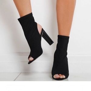 Black open toe ankle booties 🔴SOLD🔴